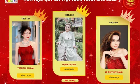 Cuộc đua nảy lửa của Top 5 các nữ doanh nhân trên BXH “Người đẹp được yêu thích nhất” tại Hoa hậu Quý bà Việt Nam Toàn cầu 2022.